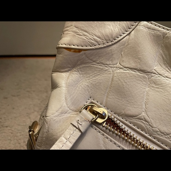 Dooney & Bourke Ivory White Leather Shoulder Bag - Picture 6 of 7